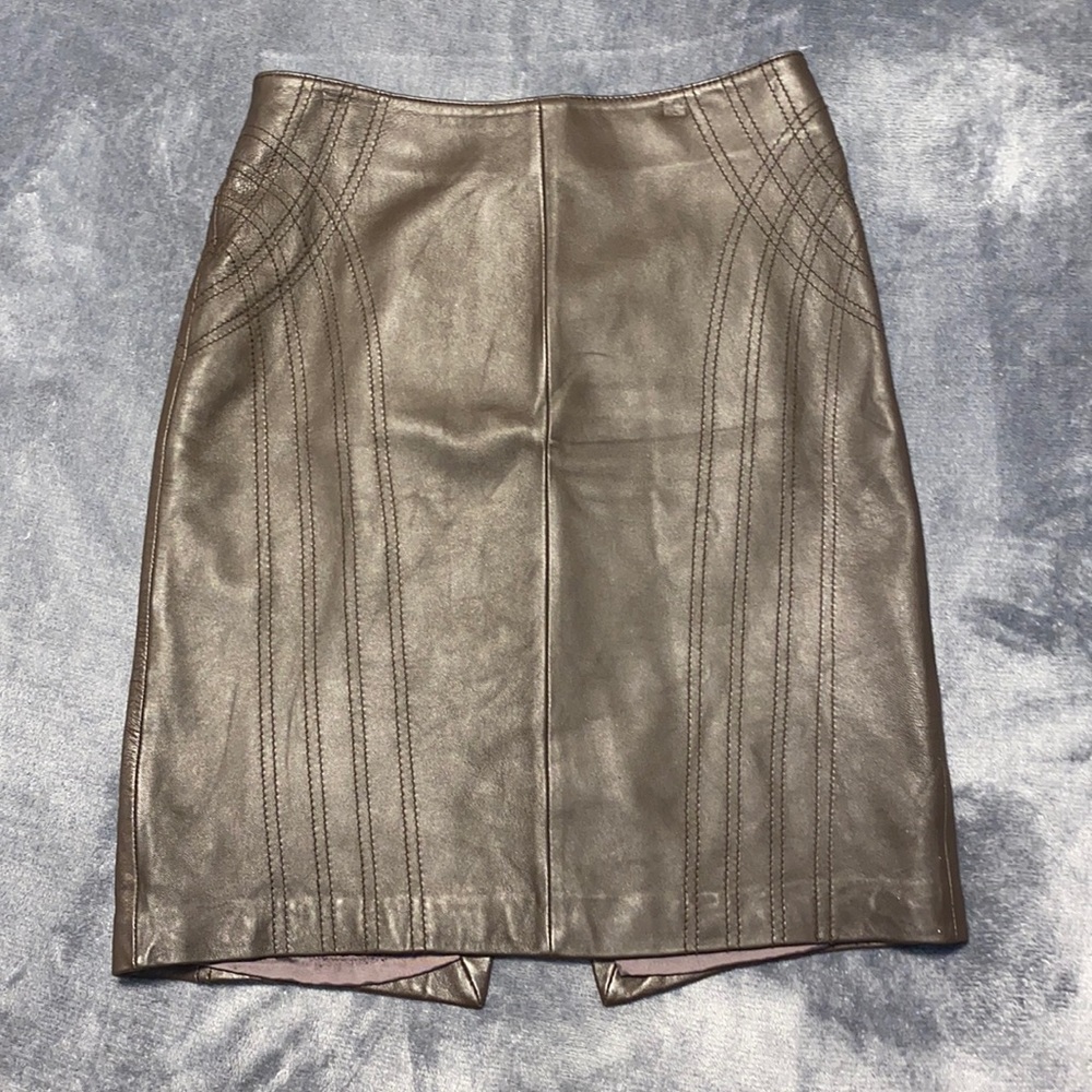 100% leather skirt